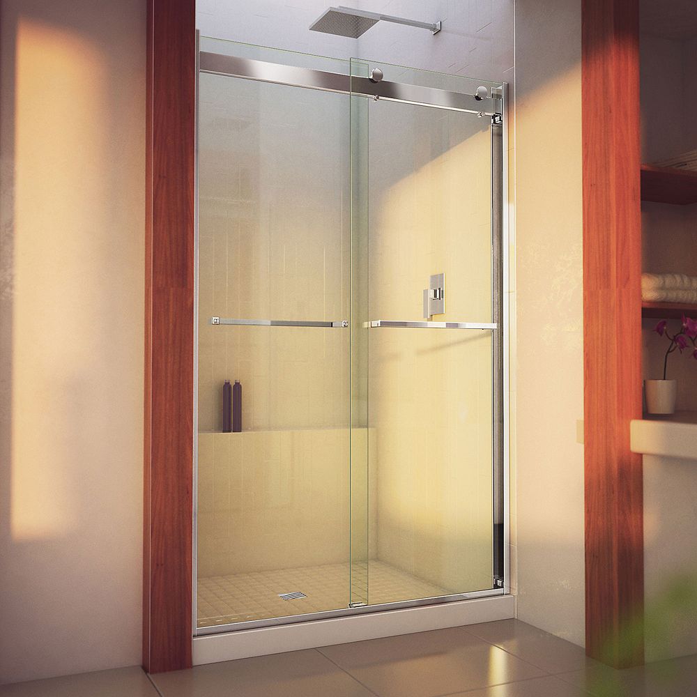 Dreamline Essence H 44 48 Inch W X 76 Inch H Frameless Bypass Shower