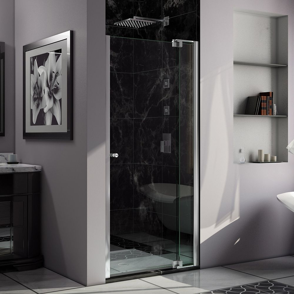 DreamLine Allure 3839 inch W x 73 inch H Frameless Pivot Shower Door
