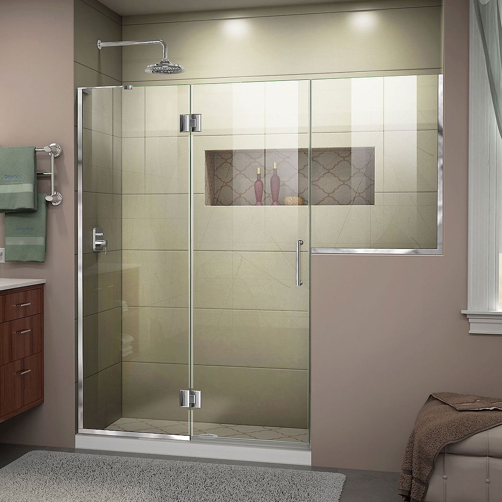 Dreamline Unidoor X 72 72 12 Inch W X 72 Inch H Frameless Shower Door In Chrome The Home 1894