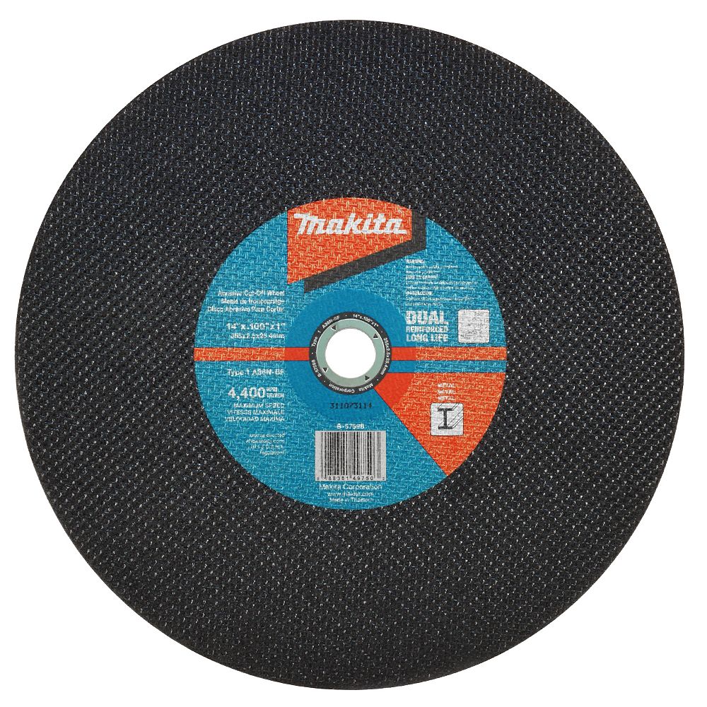 MAKITA 14 inchX0.10 inchX1 inch Abrasive CutOff Wheel A36NBf 25/Se