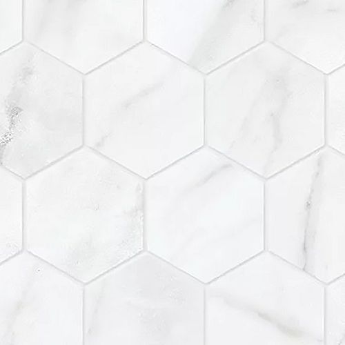 Carrara Nevoso 2-inch HD Matte Hexagon Porcelain Mosaic Tile