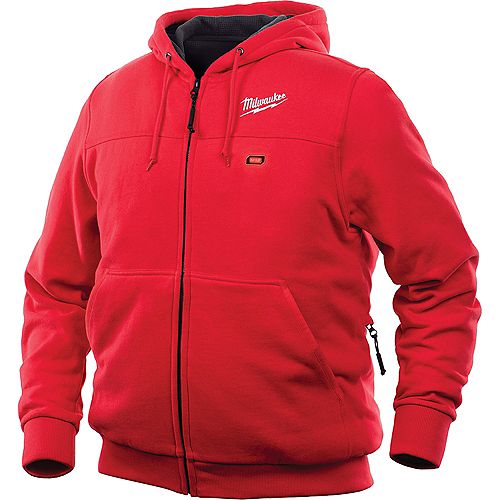 Men's Small M12 Lithium-Ion Cordless Red Heated Hoodie/Sweater Kit w/ 1.5Ah Battery and Charger