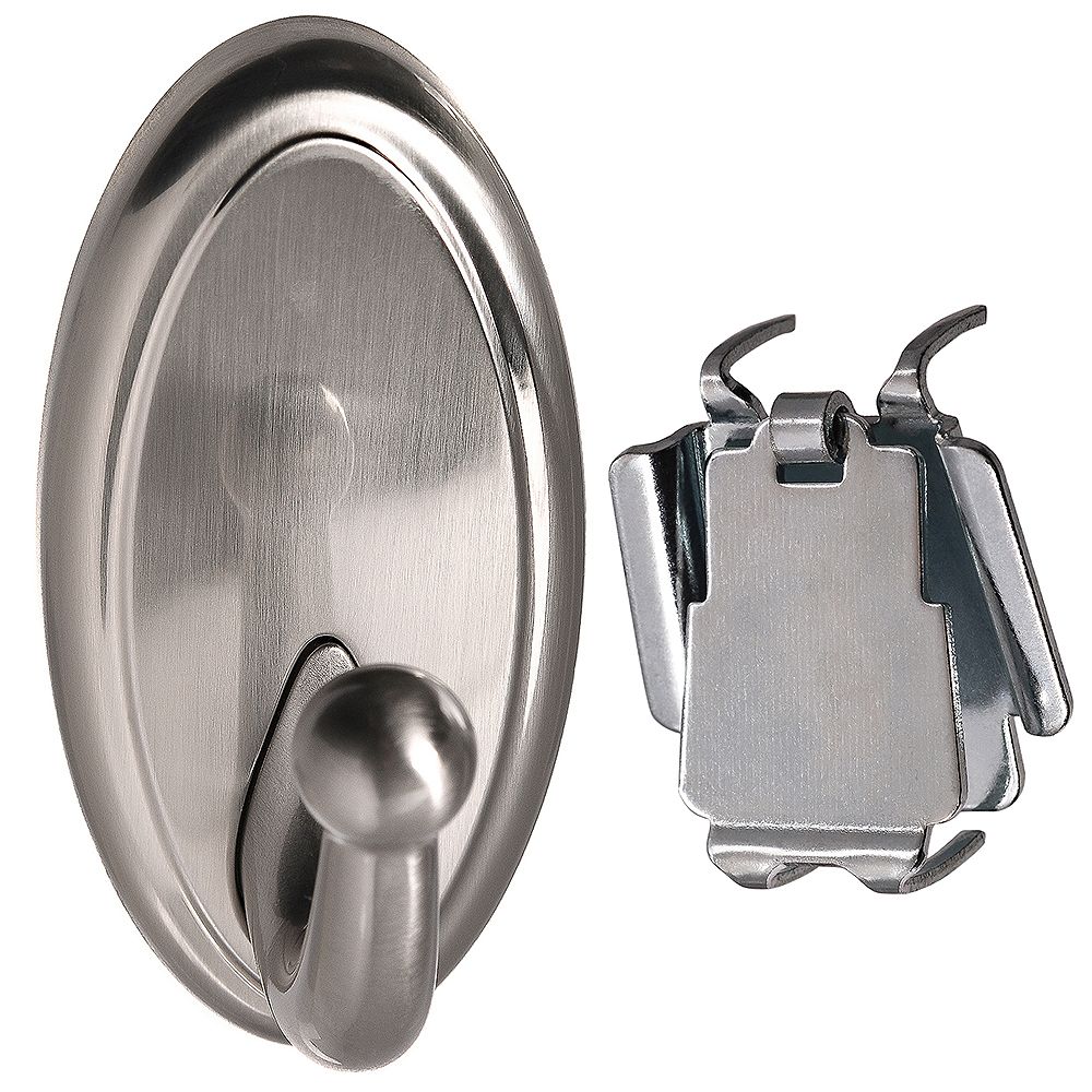 HIGH & MIGHTY 15Lb Max High & Mighty ToolFree Satin Nickel Oval