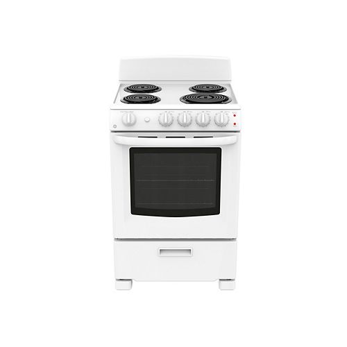 24-inch 2.9 cu. Ft. Single Oven Electric Range in White