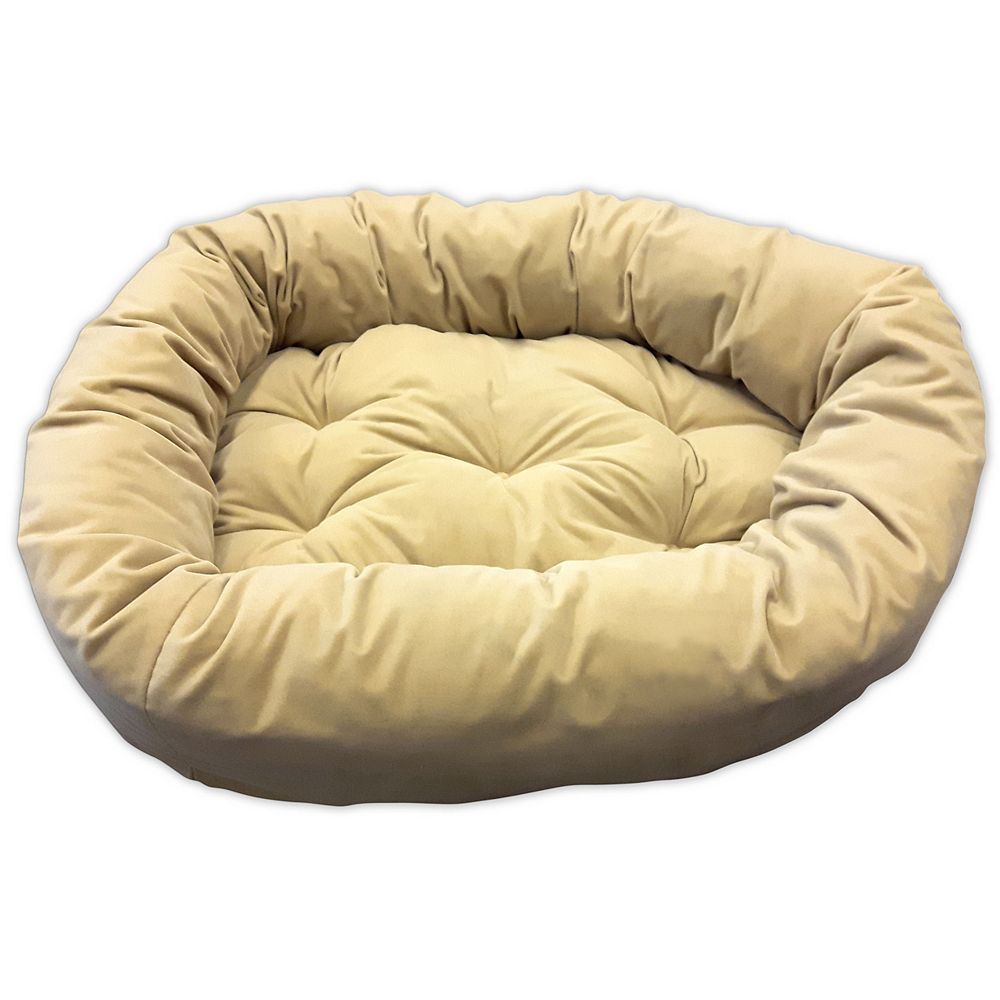 Danazoo Donut Pet Bed 34 inch x 24 inch x 8 inch Beige The Home Depot