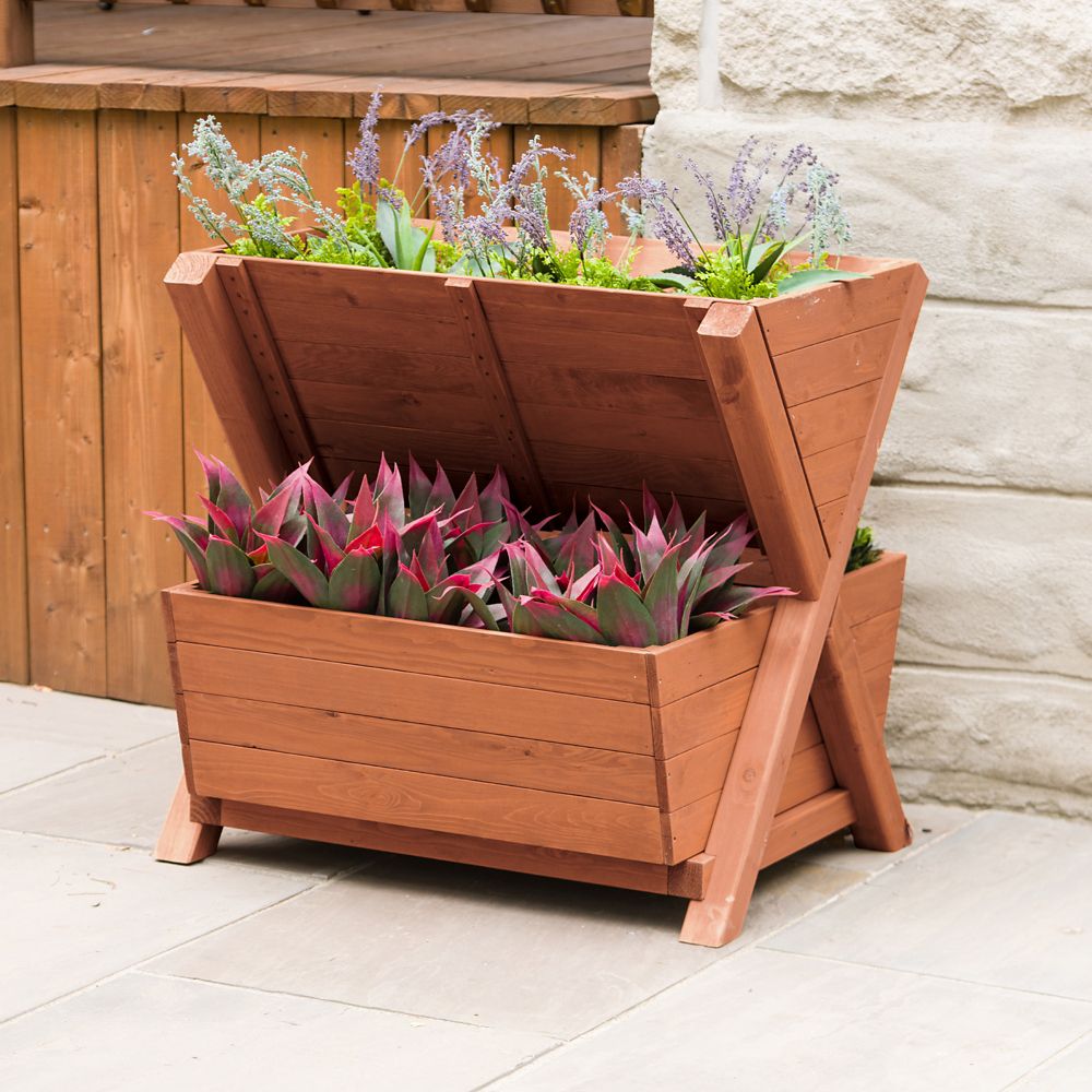 Leisure Season 2 Tier Planter Box The Home Depot Canada   P 1001200739 