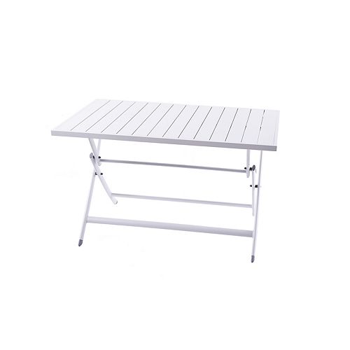 Brunch Aluminum Folding Table - White