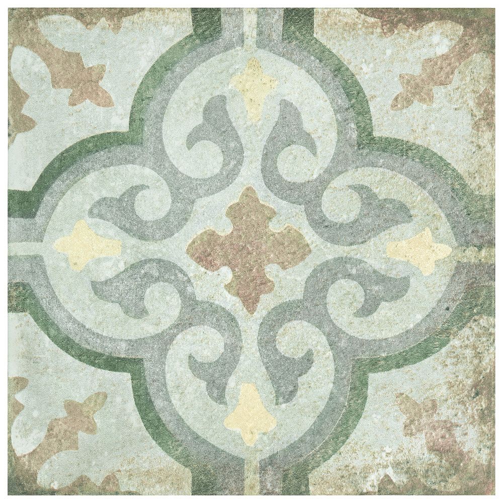 Merola Tile D'Anticatto Decor Palazzo 8-3/4-inch x 8-3/4-inch Porcelain ...