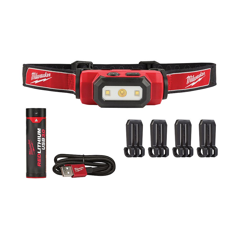 Milwaukee 600 Lumens Led Redlithium Usb Low Profile Hard Hat Headlamp W Bolt White Type 1 Class C Front Brim Vented Hard Hat 48 73 1000 2115 21 The Home Depot