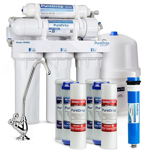 5 Stage Reverse Osmosis Water Filtration System with Pre-Filter Kit