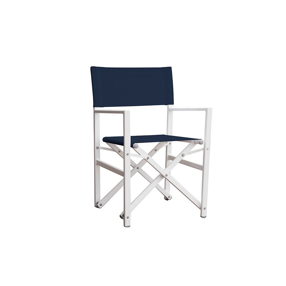 Vivere Studio Aluminum Folding Director's Chair - Navy ...