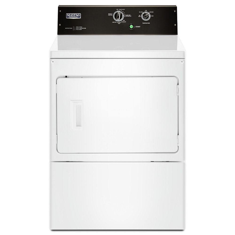 Maytag 7.4 cu. ft. Front Load Commercial Electric Dryer in White The Home Depot Canada