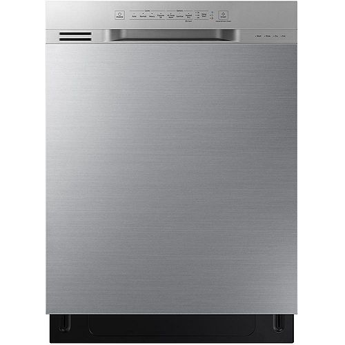 24-inch Front Control Dishwasher, with 3rd Rack, Hybrid Tub, 51 dBA in Stainless Steel