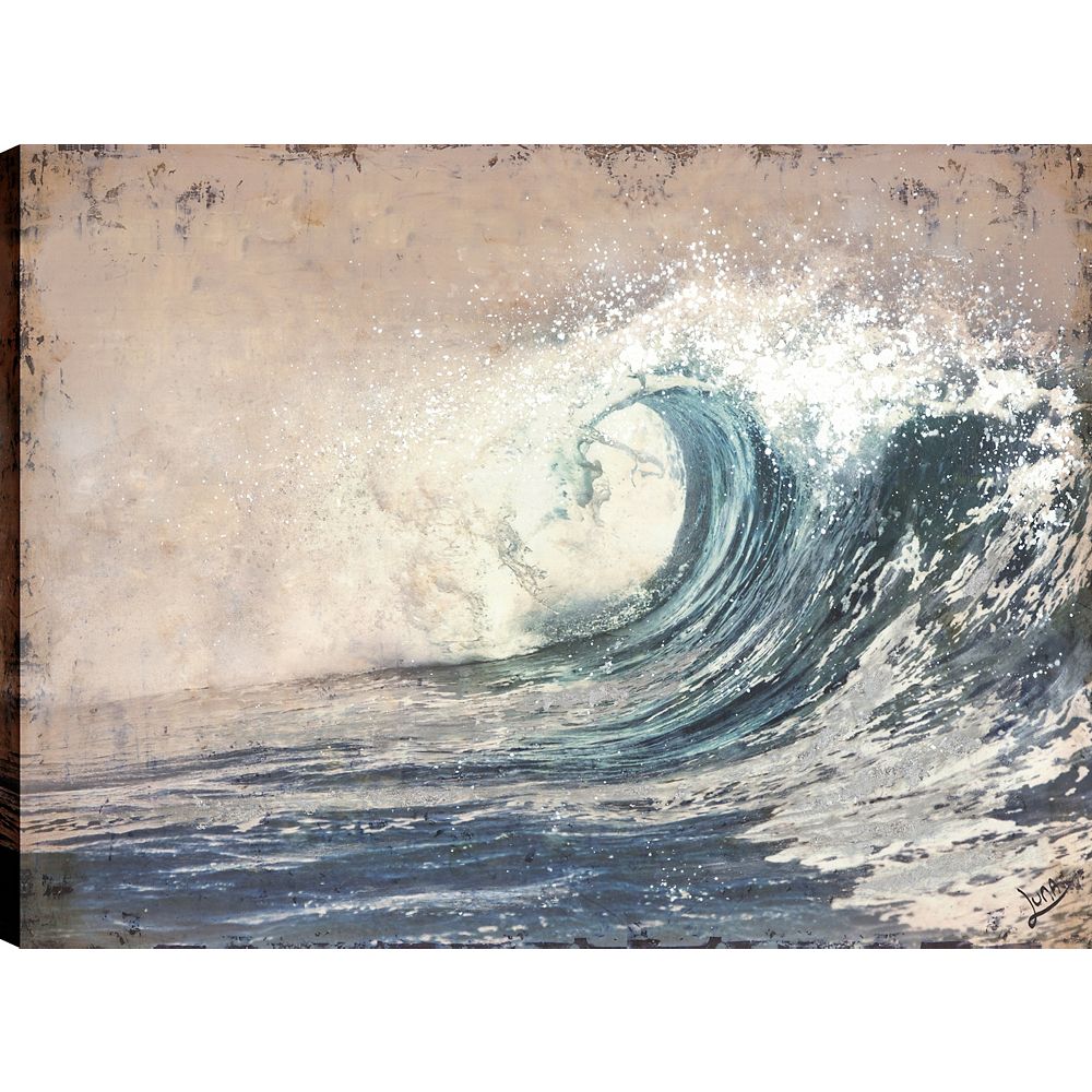 Art Maison Canada Sea Waves I Landscape Art Canvas Print Wall Art Decor 34x46 Ready To H The Home Depot Canada