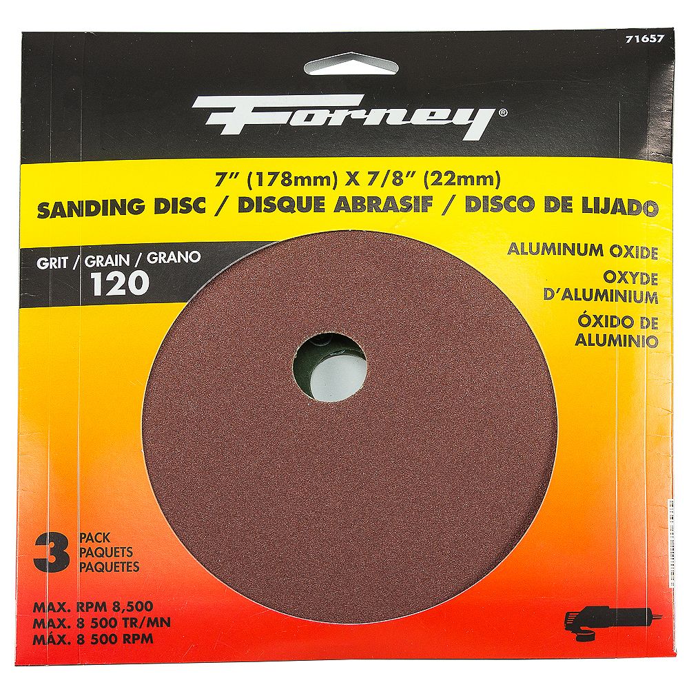 Forney Industries Resin Fibre Sanding Disc, 41/2 inch, Aluminum Oxide