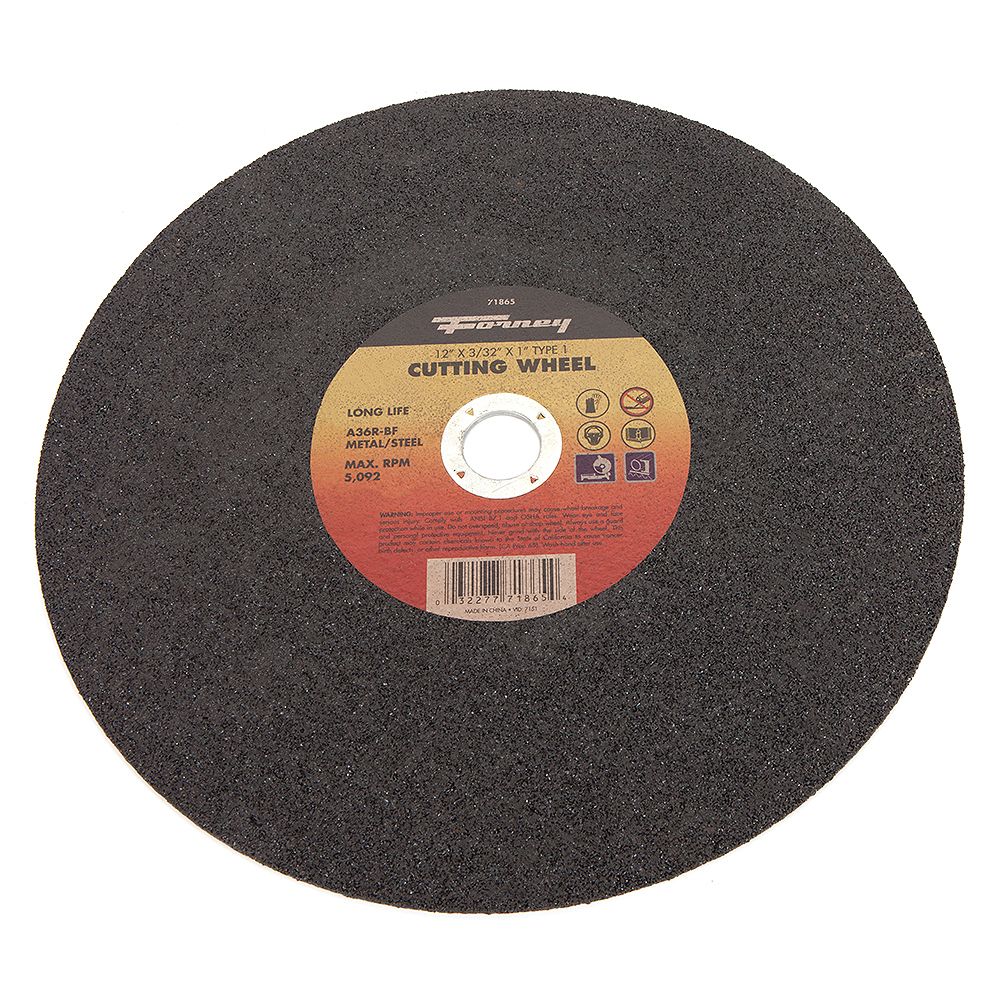 Forney Industries Cutting Wheel Metal Type 1 12 Inch X 3 32 Inch X 1 Inch The Home Depot Canada