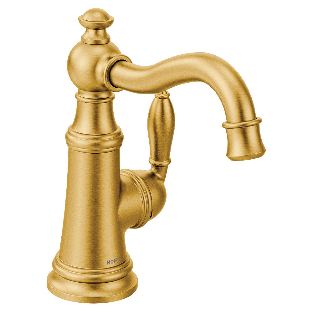 MOEN Weymouth Single Handle Bar Faucet in Brushed Gold