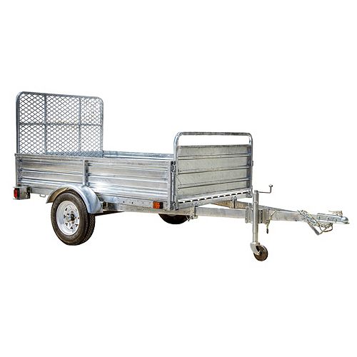 5ft x 7ft Multi Purpose Utility Trailer Kits - Galvanized - WITH DRIVE UP GATE