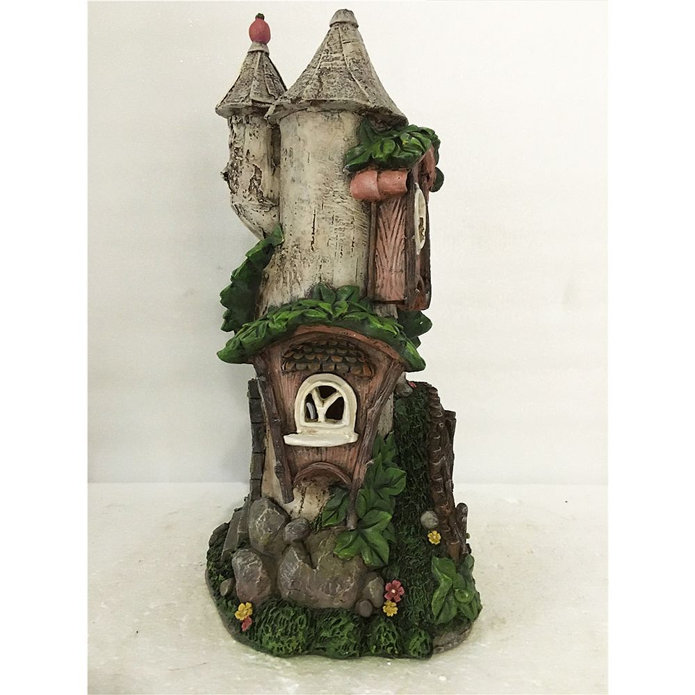 HiLine Gift Fairy Garden Castle with Solar Lights The Home Depot Canada