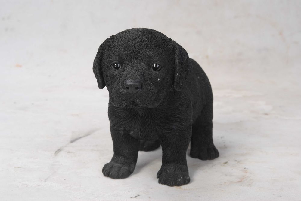 Hi-Line Gift Labrador Puppy Standing Statue, Black Color | The Home ...