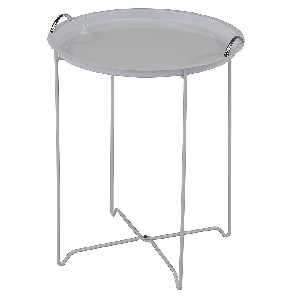WHI Flint Metal Table With Lift Off Serving Tray, Te The Home Depot Canada