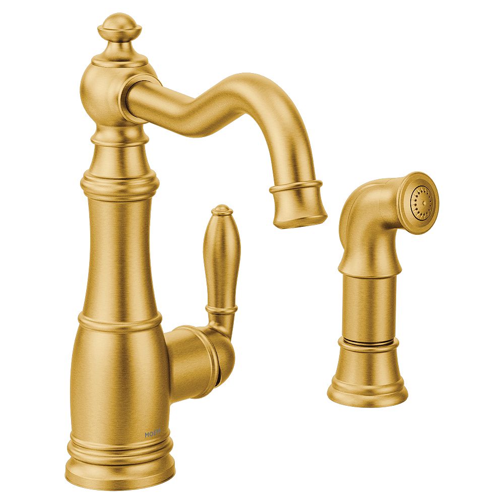 MOEN Weymouth Single-Handle Standard Kitchen Faucet with Side Sprayer