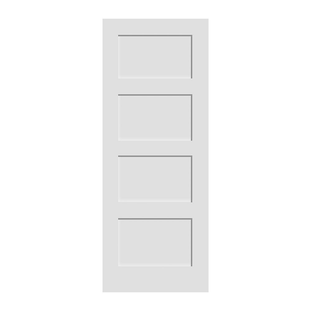 Milette 20-inch x 80-inch Primed 4-Panel Shaker Style Door | The Home ...