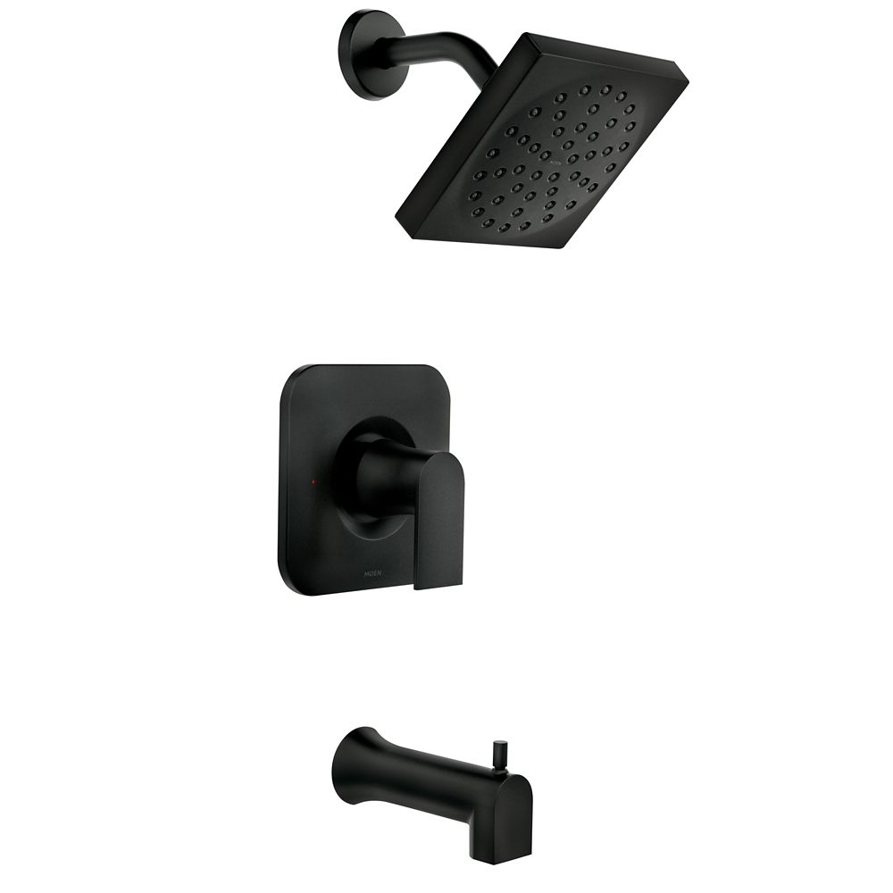 MOEN Genta Single Handle 1 Spray Tub And Shower Faucet In Matte Black   P 1001209859 