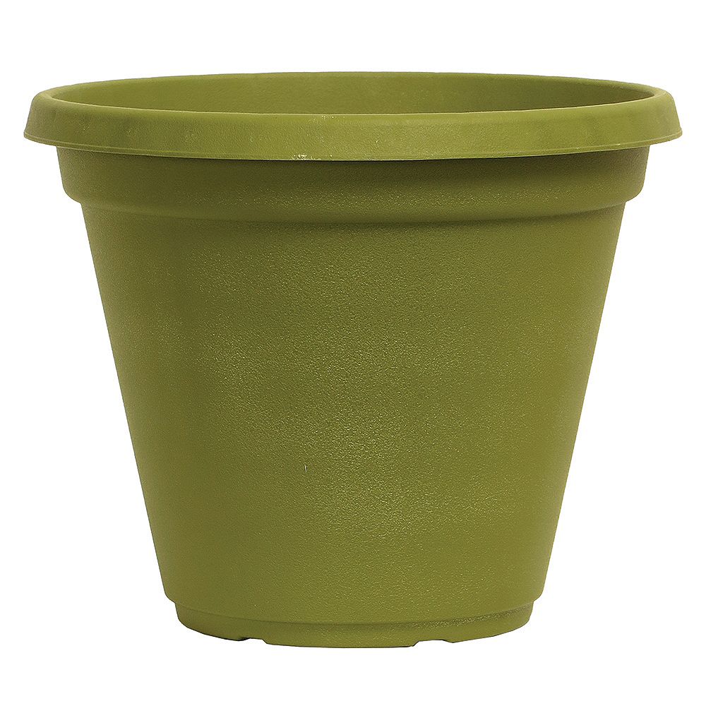 HDG Delta Round Plastic Green Tea Planter 12 inch The