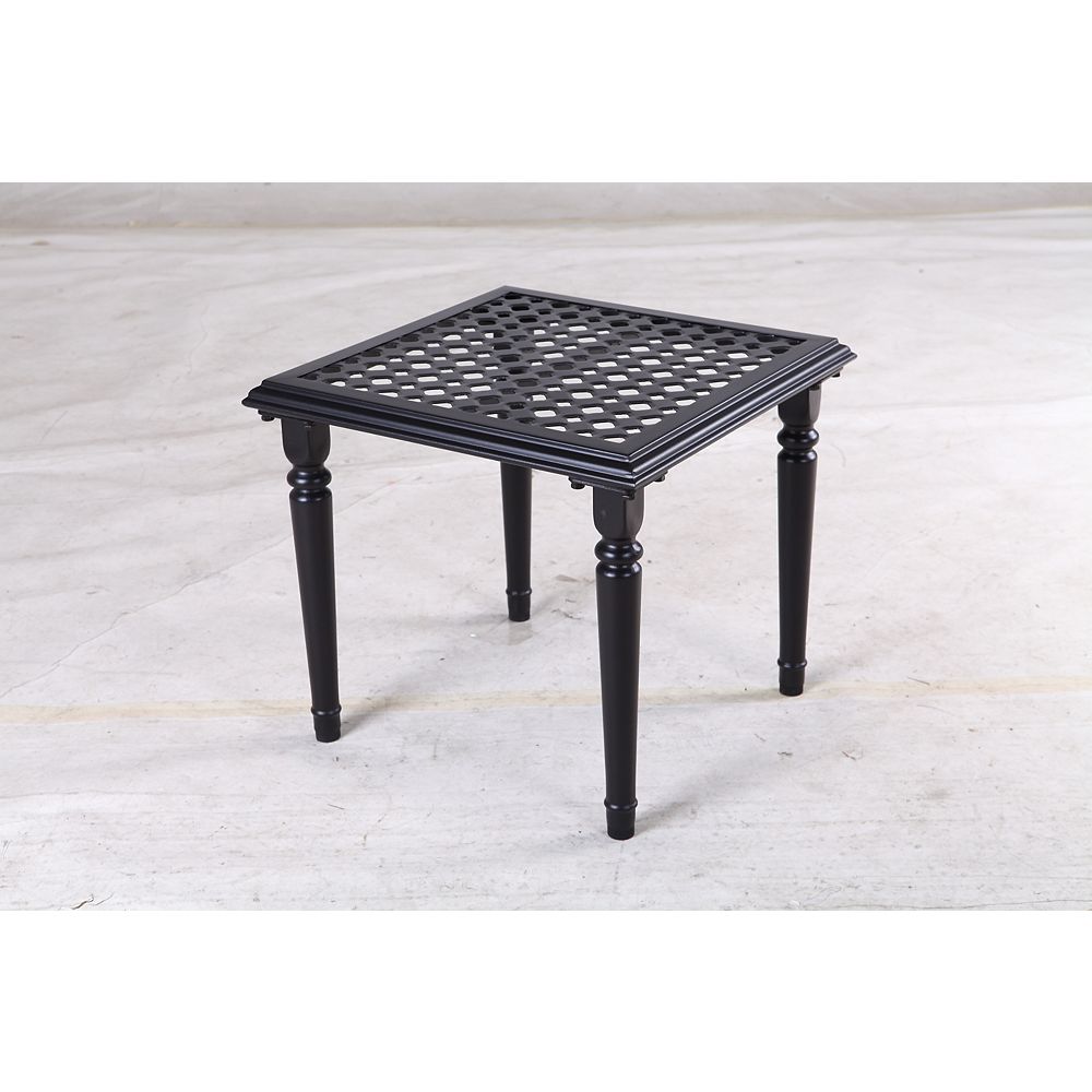 Hampton Bay 20-inch Laurel Oaks Outdoor Patio Accent Table | The Home ...