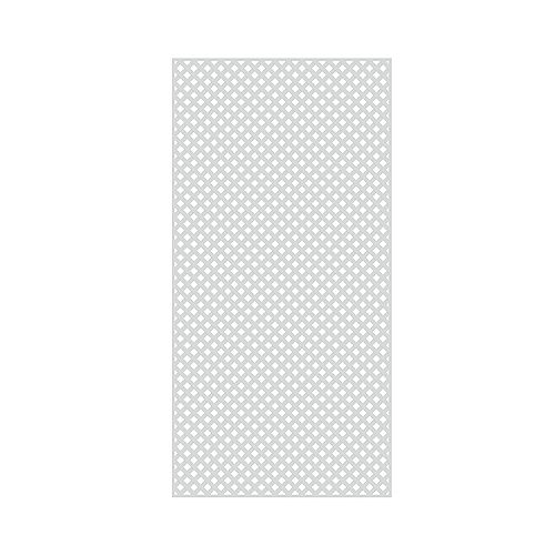 4 ft. x 8 ft. Diamond Privacy Vinyl White Lattice