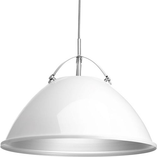 Tre Collection 1-Light White Pendant