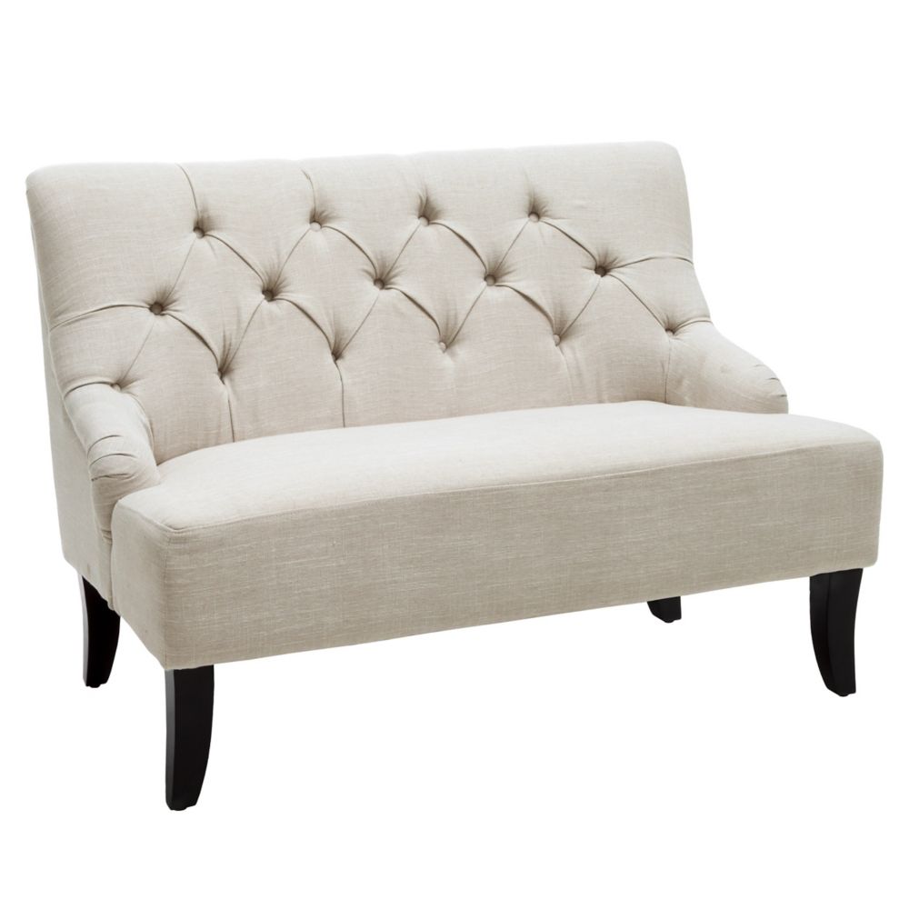 Great Deal Furniture Nicole Fabric Settee The Home Depot Canada