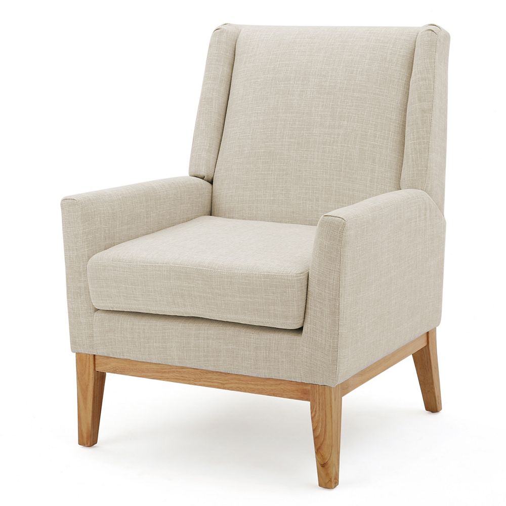 Great Deal Furniture Fauteuil d'appoint en tissu beige Aurla Home Depot Canada