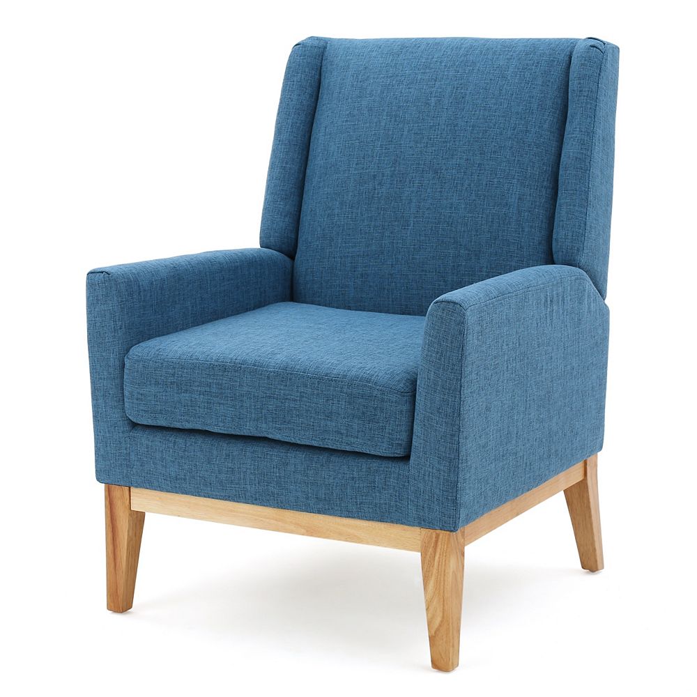 Great Deal Furniture Aurla Muted Blue Fabric Accent Chair | The Home