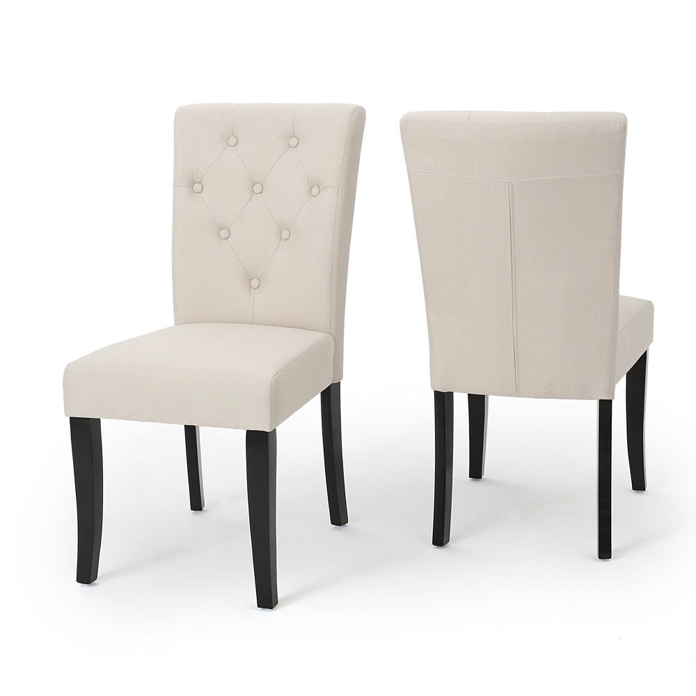 Great Deal Furniture Maddon Beige Tufted Dining Chair (Set of 2) The