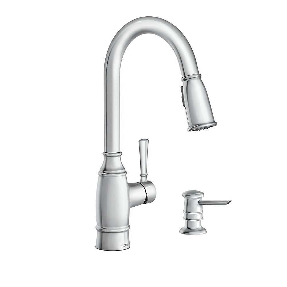 MOEN Noell Single-Handle Pull-Down Sprayer Kitchen Faucet with Reflex