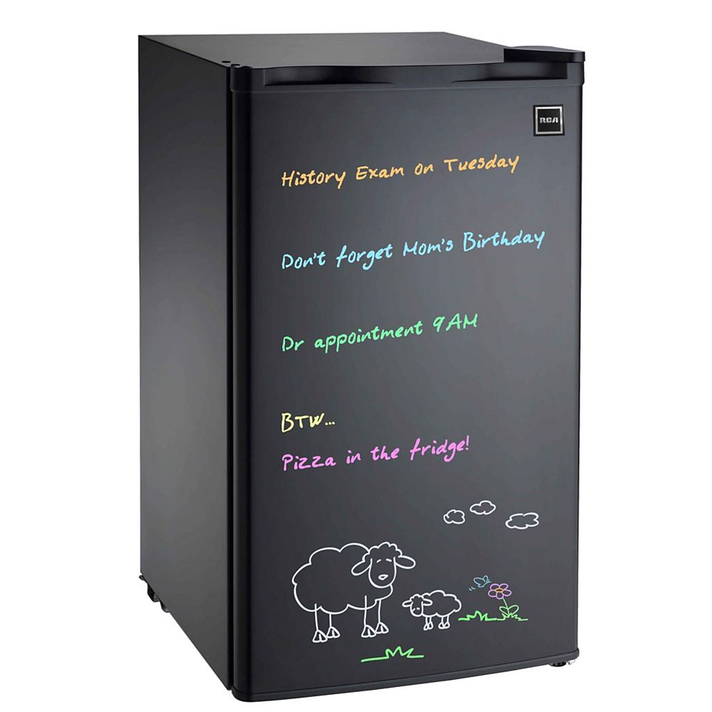RCA 3.2 cu. ft. Dry Eraser Board Mini Refrigerator with Neon Markers