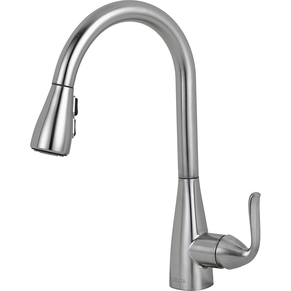 Delta Grenville Single Handle Pull-Down Kitchen Faucet ...
