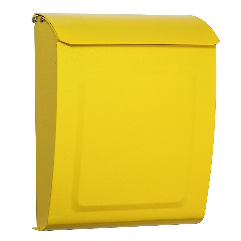 Architectural Mailboxes Aspen Locking Wall Mount Mailbox Yellow The