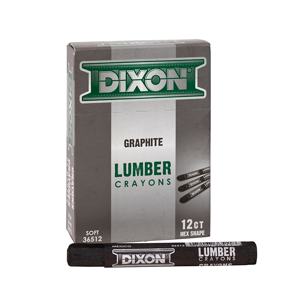 Dixon Dixon Lumber Crayons Hexagon 4 1/2 x 1/2 Graphite Soft 12/Bx The Home Depot Canada