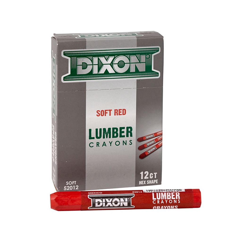 Dixon Dixon Lumber Crayons Hexagon 4 1/2 x 1/2 Sof Red 12/Bx The Home Depot Canada