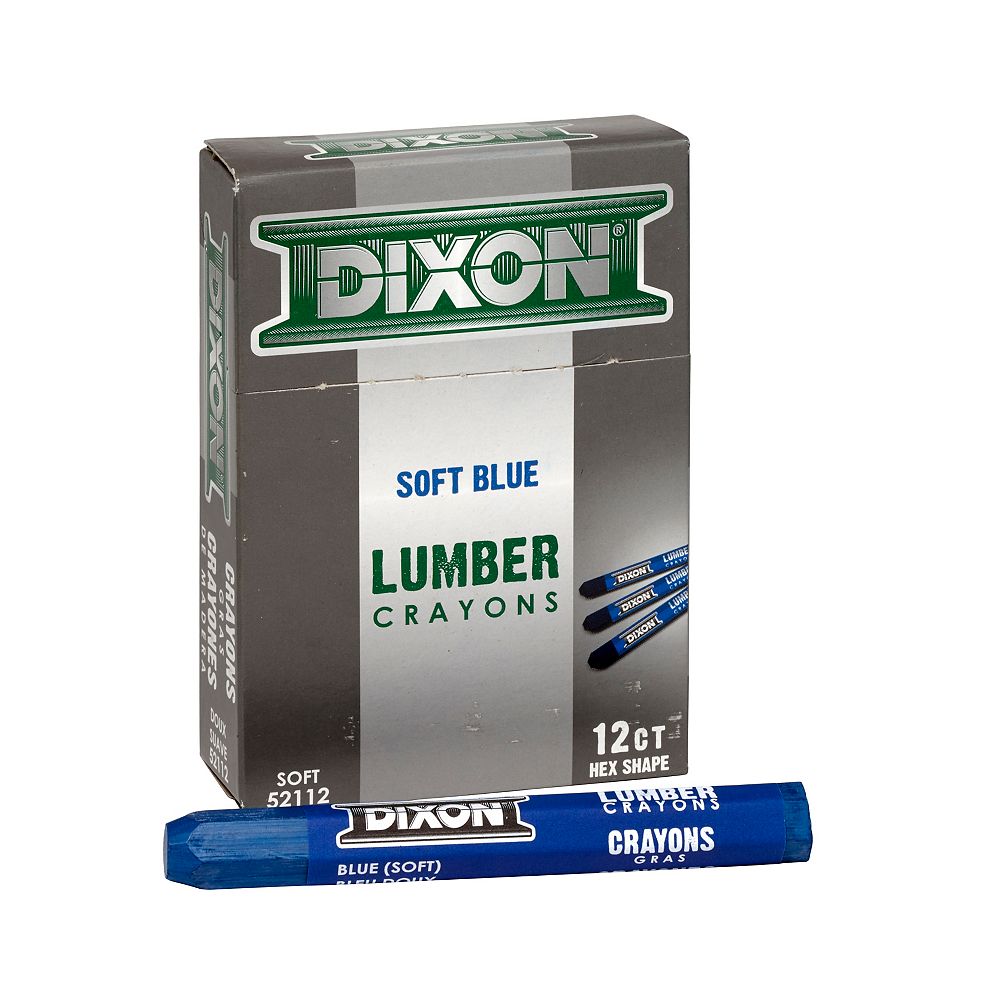 Dixon Dixon Lumber Crayons Hexagon 4 1/2 x 1/2 Soft Blue 12/Bx The