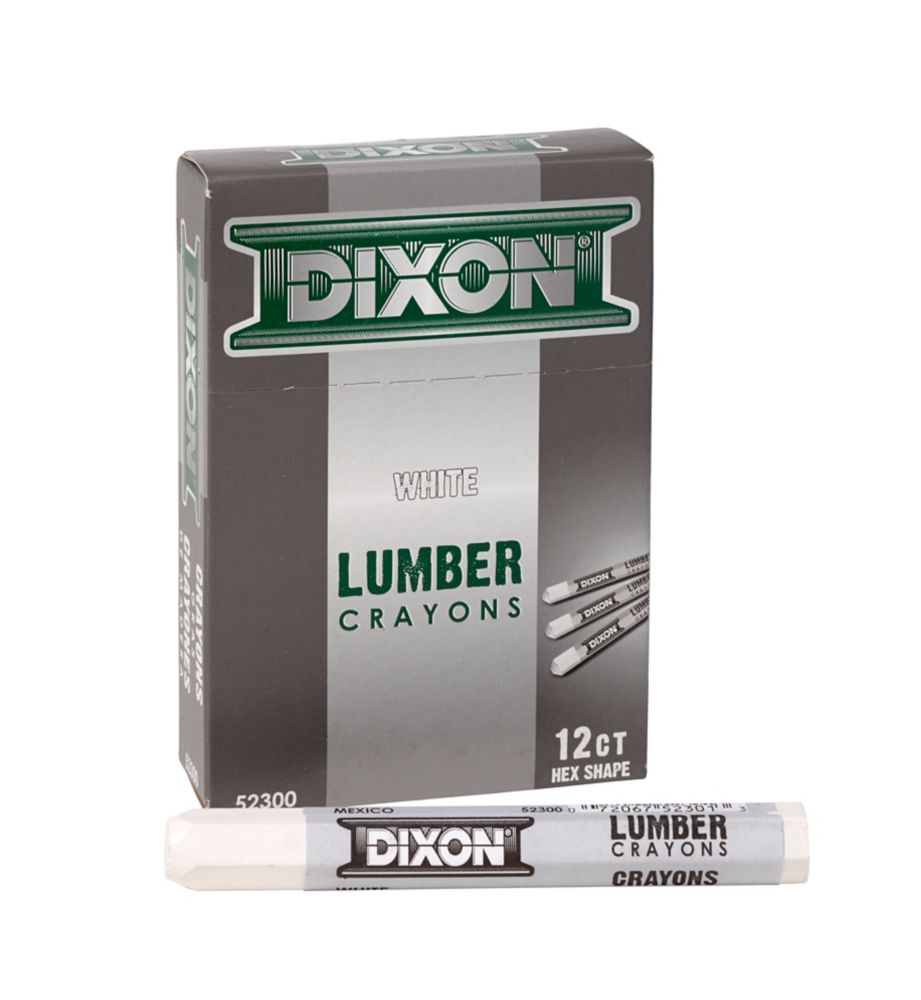 Dixon Dixon Lumber Crayons Hexagon 4 1/2 x 1/2 White 12/Bx The Home