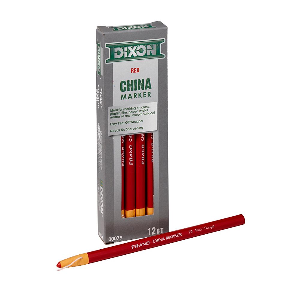 Dixon China Markers Paper Wrapped Red 12/Bx The Home Depot Canada