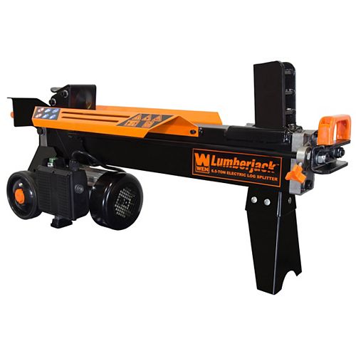 6.5-Ton Electric Log Splitter with Stand