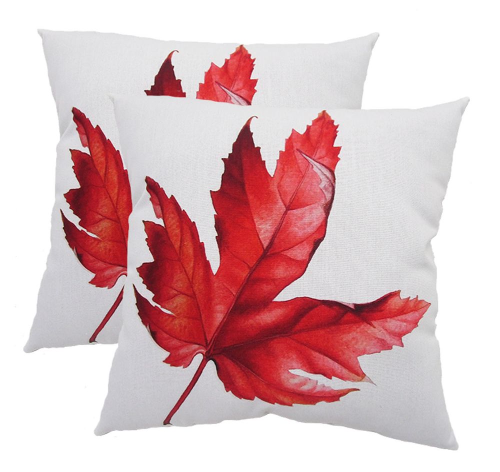 HFI 20 Inch X 20 Inch Fall Leaf Pillow 2 Pack The Home Depot Canada   P 1001214599 