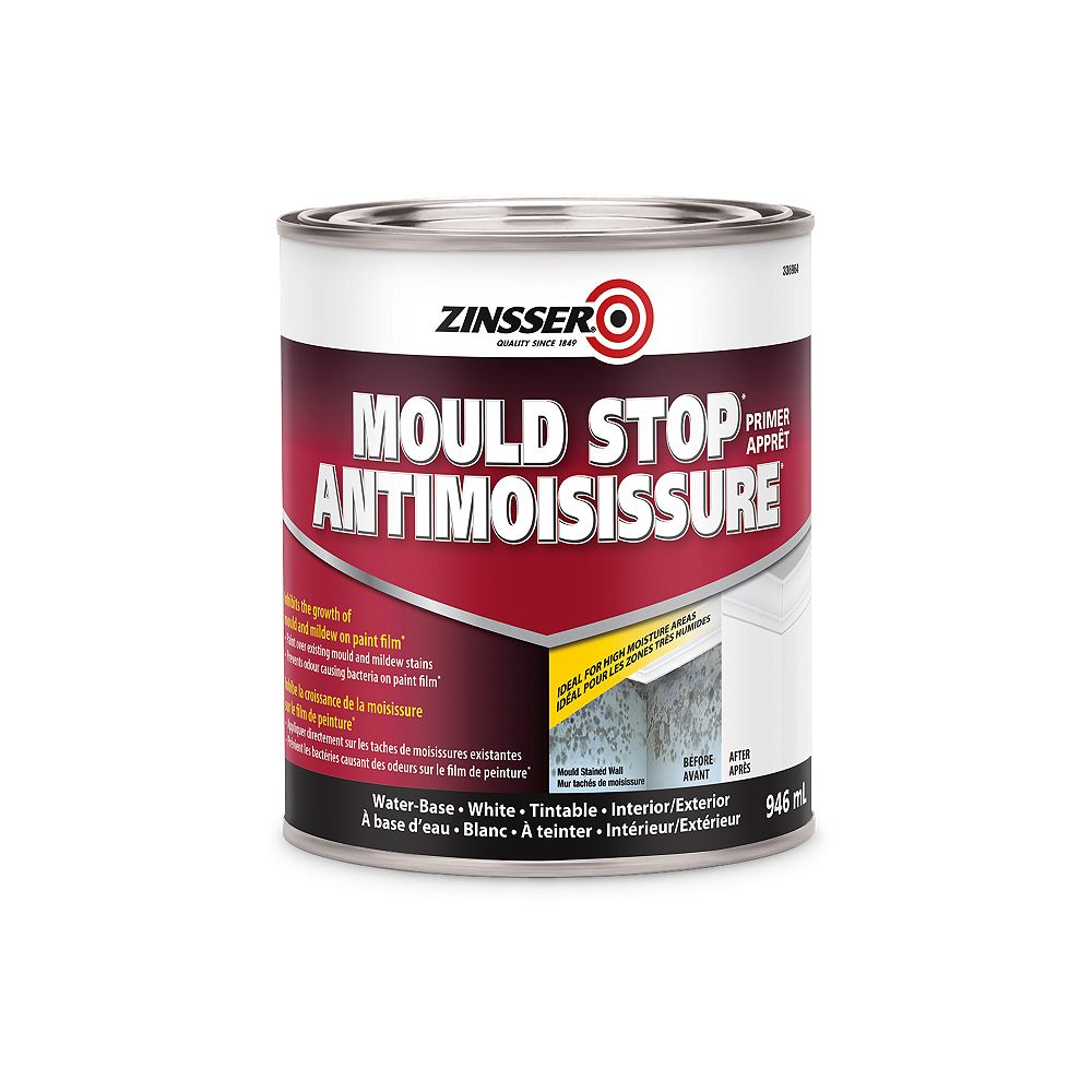 Zinsser Mould Stop Primer Water Base Interior & Exterior in Tintable White, 946L The Home