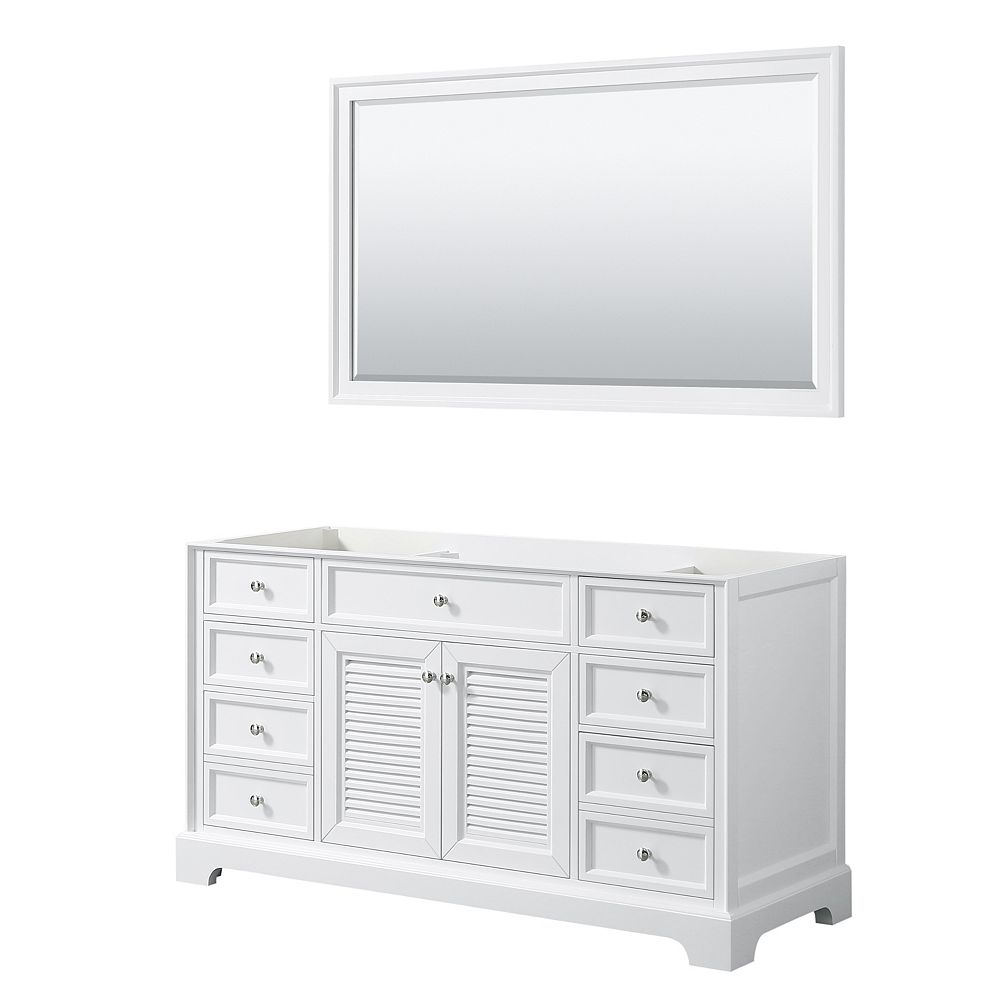 Wyndham Collection Tamara 60 Inch Single Bathroom Vanity In White Wyndham Collection Tamara 60 Inch Single Bathroom Vanity In White