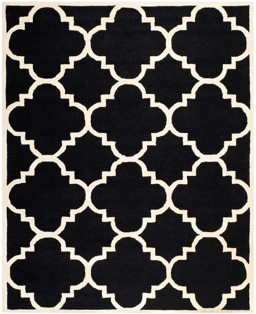Safavieh Tapis de passage d'intérieur, 2 pi 6 po x 8 pi, Cambridge Giselle, noir / ivoire | Home Depot Canada